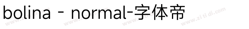 bolina - normal字体转换